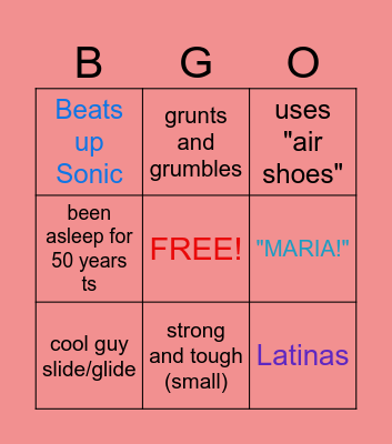 SHADWOW SPEQUICIF Bingo Card