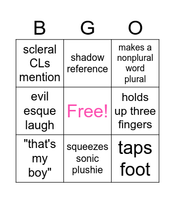 mini Bingo Card
