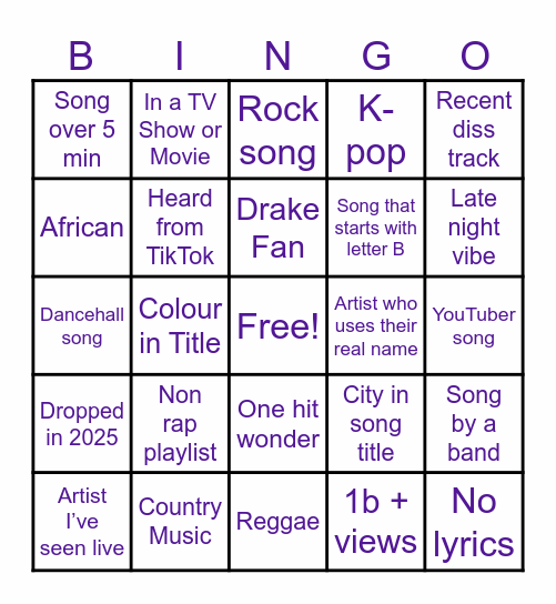 MATTHEW Bingo Card