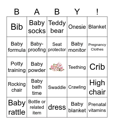 A baby is brewing Bingo Card