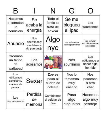 Talkie ningo Bingo Card