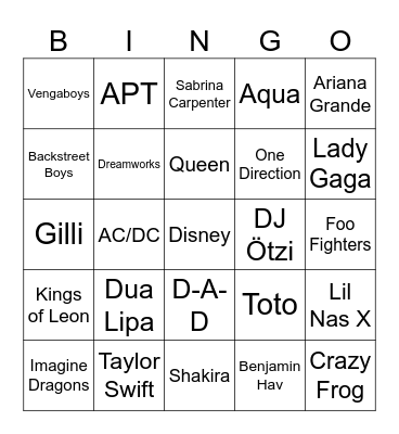 6.B Blå Bingo Card