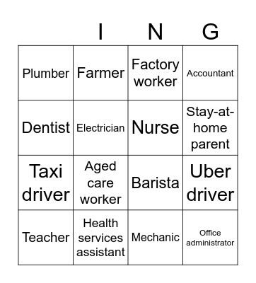 Jobs! Bingo Card