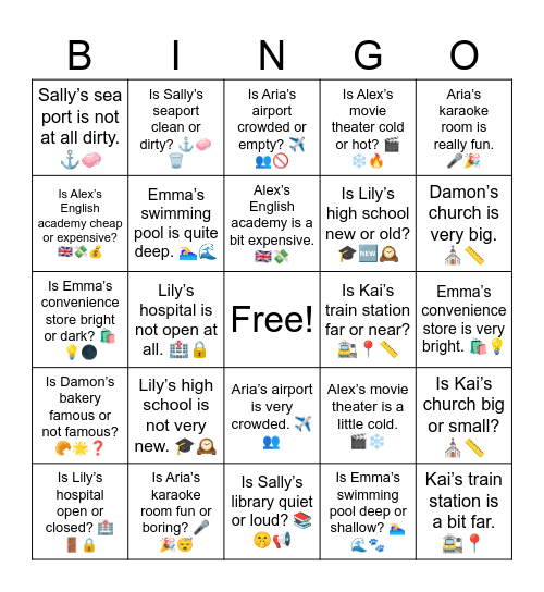 Sally’s library is not very quiet. 📚📢 Bingo Card