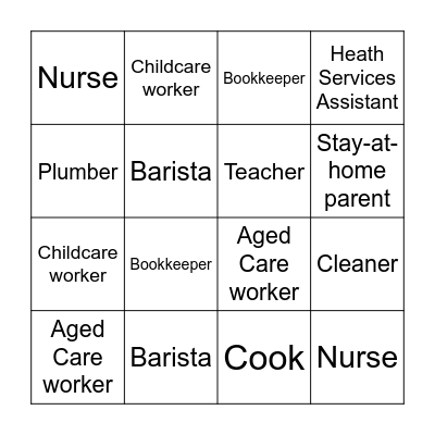 Jobs Bingo Card