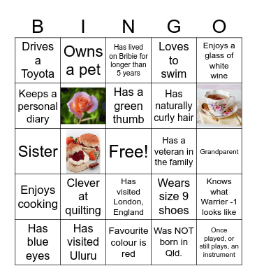 Getting to Know You Bingo Card