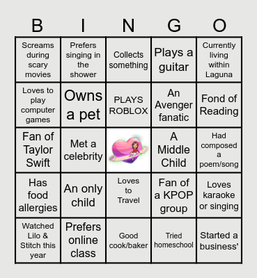 Getting to Know Bingo Card