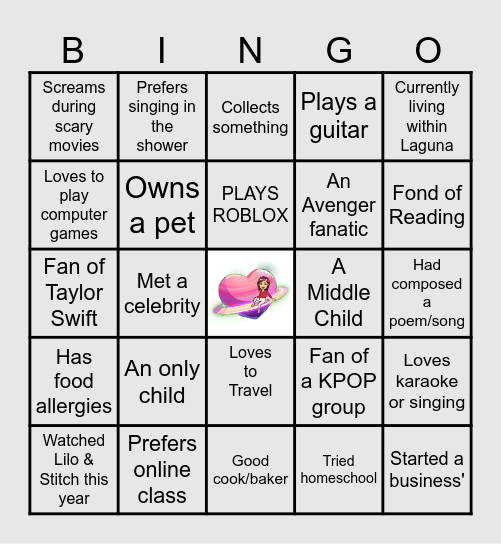 Getting to Know Bingo Card