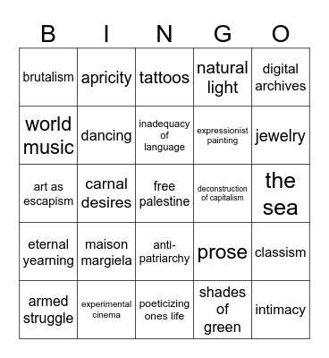 Bingo Card