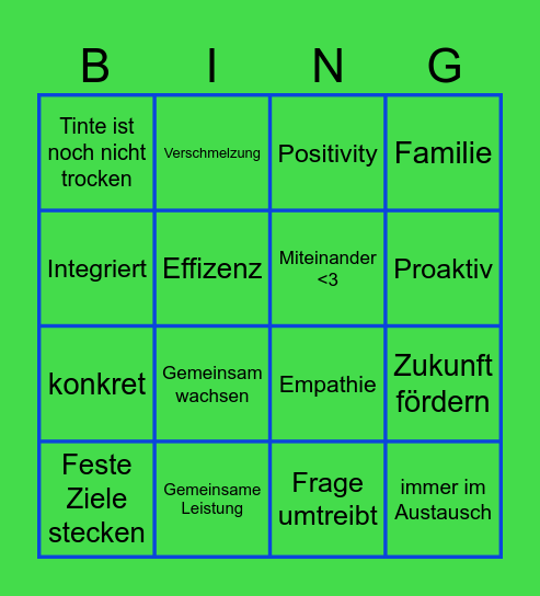 Familie <3 Bingo Card