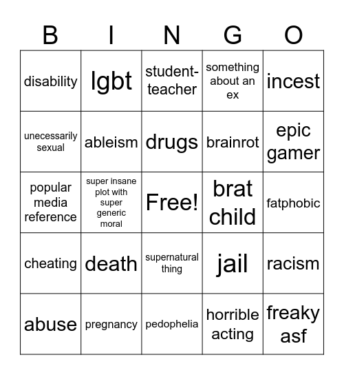 tomorrows teaching bingo Card
