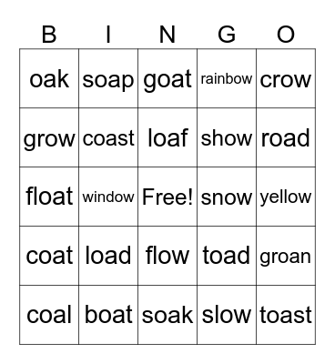 ou/ow Bingo Card
