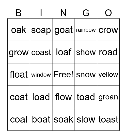 ou/ow Bingo Card