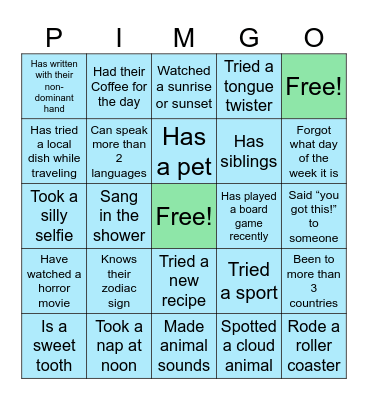 🎉 Totally Random PIMGO Board 🎉 Bingo Card