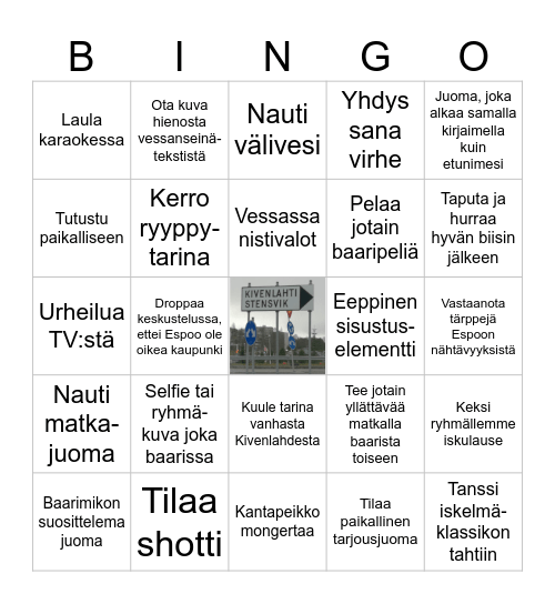 Kivenlahti Bingo Card