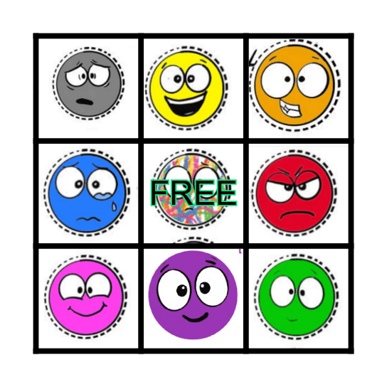 Scribble Dot: Feelings Bingo Card