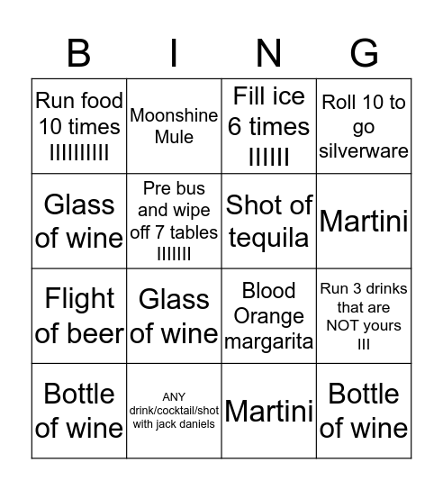 november contest Bingo Card