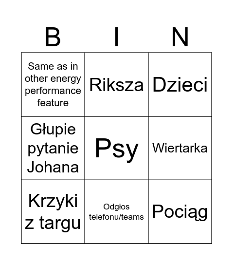 2120 Sync Bingo Card