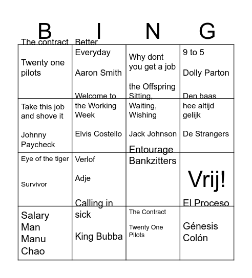 HR Bingo Card