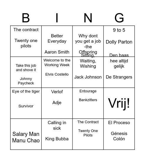 HR Bingo Card