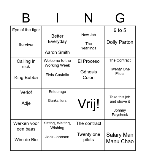 HR Bingo Card