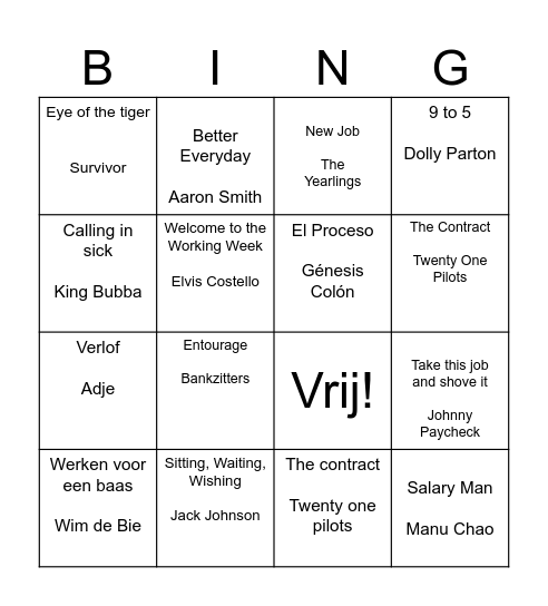 HR Bingo Card