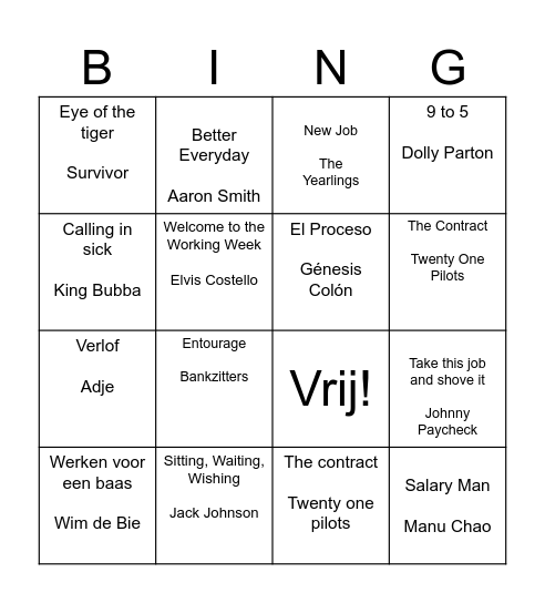 HR Bingo Card