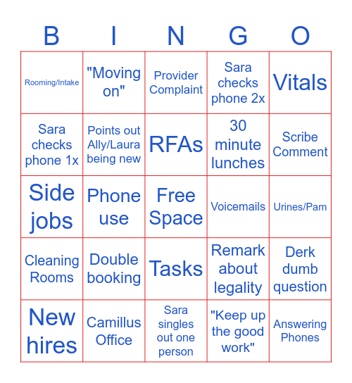 Meeting Bingo Card