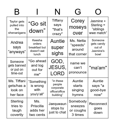 NOw i SeE thE liGhT Bingo Card