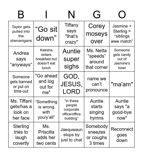 NOw i SeE thE liGhT Bingo Card