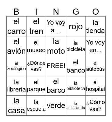 la ciudad Bingo Card