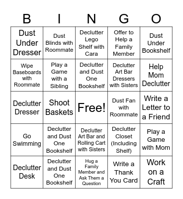 Cara Summer 2025 Bingo Card