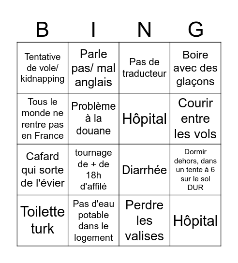 Bingo CNS cambodge Bingo Card