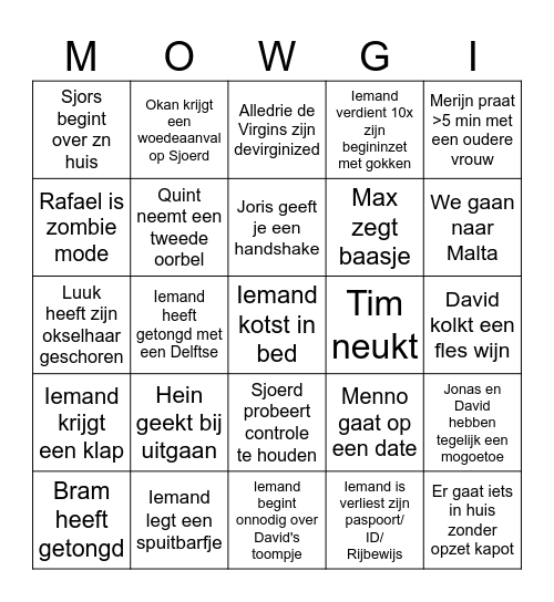 MOGWLI BIGNO 2025 Bingo Card