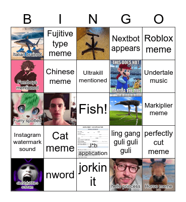 Reels Bingo 2 Bingo Card