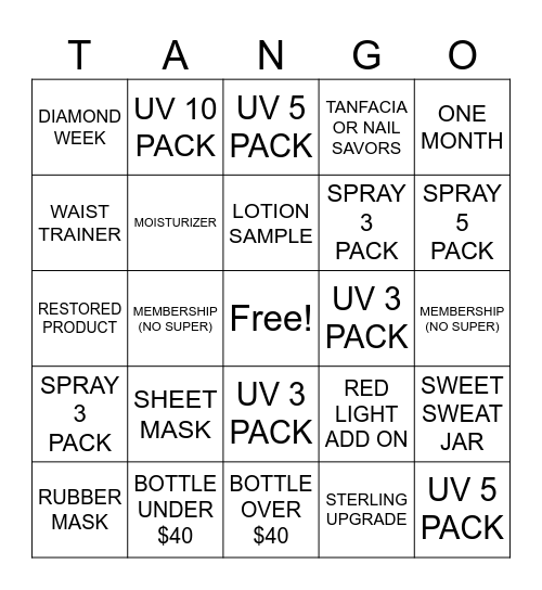 NAME: Bingo Card