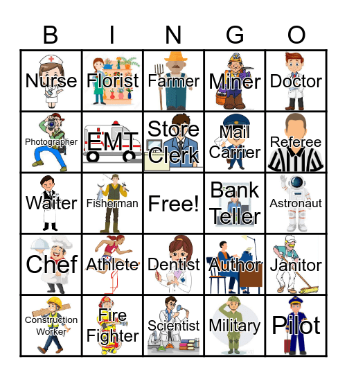 Careers Bingo Card