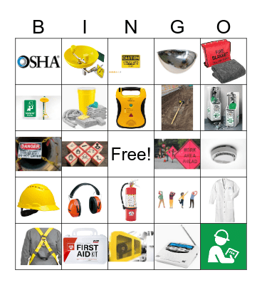 Safety Bingo Card