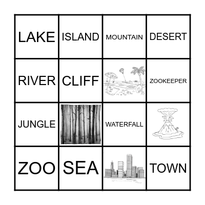 GEOGRAPHICAL FEATURES BINGO Card