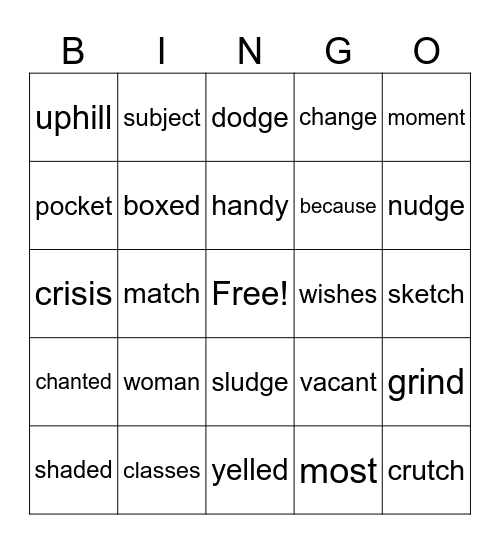 Last Day Bingo Card