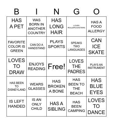 PRIMETIME Bingo Card