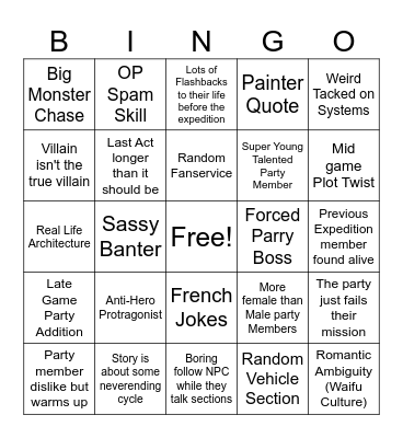 Expedition 33 predictions Bingo Card