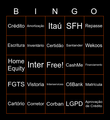Wekoos Bingo Card