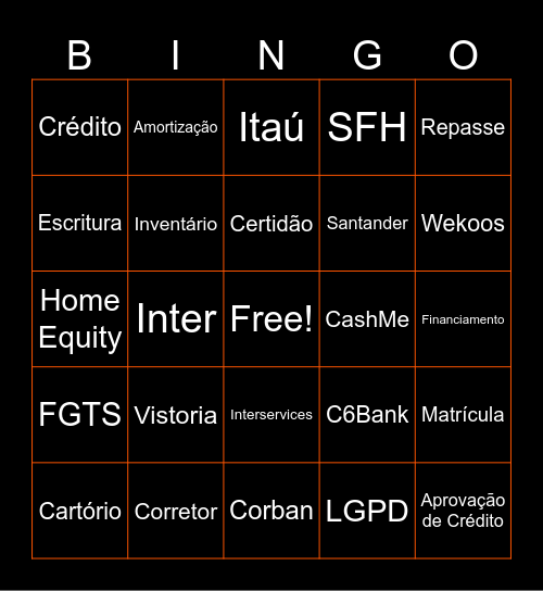 Wekoos Bingo Card