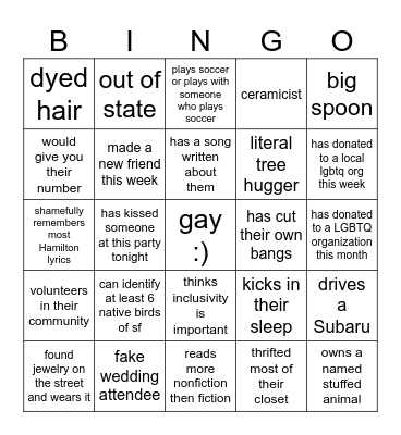 gay earth bingo Card