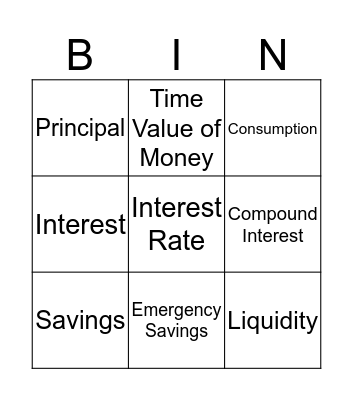 Choose to Save Bingo Card