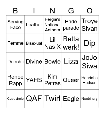 BINGO BINGO Card