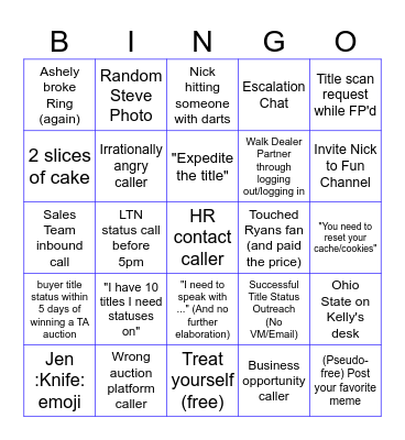 6/26 ASR Bingo Card