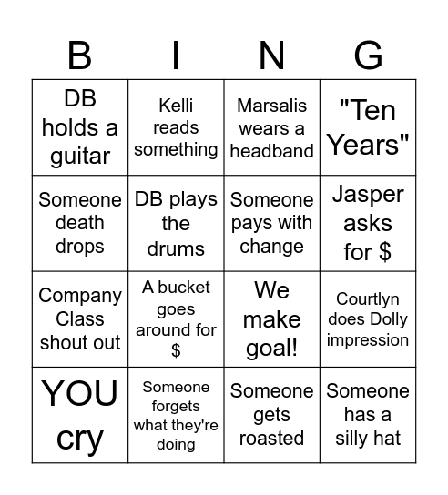 Teacharet Bingo Card