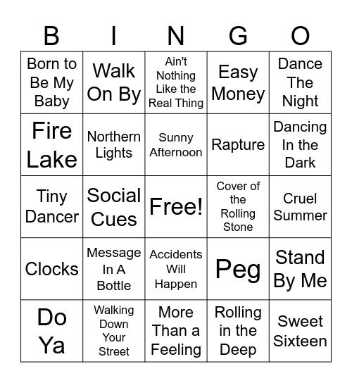 Hodgepodge #7 Bingo Card